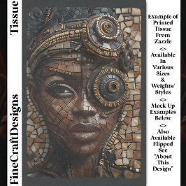 スティームパンクガールダークムッセフェイクリンモザイク028R 薄葉紙