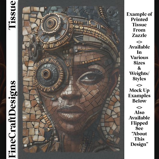 スティームパンクガールダークムッセリンフェイクモザイク028 薄葉紙