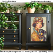 スティームパンクガール&ダシュント犬DH6Rデコページ 薄葉紙