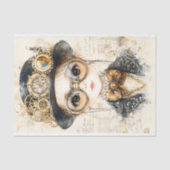 スティームパンクガール、黒い目、ボウタイBH7デコページ 薄葉紙 (正面)