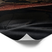 スティームパンクキャットインユニフォームレトロ ポスター (角)