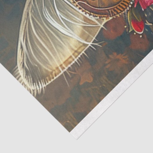 スティームパンクキャットガーディアンティール(緑がかった色)オレンジデクページ 薄葉紙 (詳細)