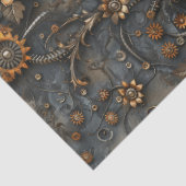 スティームパンクギアと春の花のデコページ 薄葉紙 (詳細)