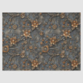 スティームパンクギアと春の花のデコページ 薄葉紙 (正面)