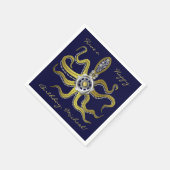 スティームパンクギアタコクラーケン スタンダードカクテルナプキン (角)