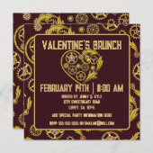 スティームパンクギアハートバレンタインデー 招待状 (正面/裏面)