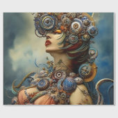 スティームパンククイーンアートラッピング紙 ラッピングペーパー (フラット)