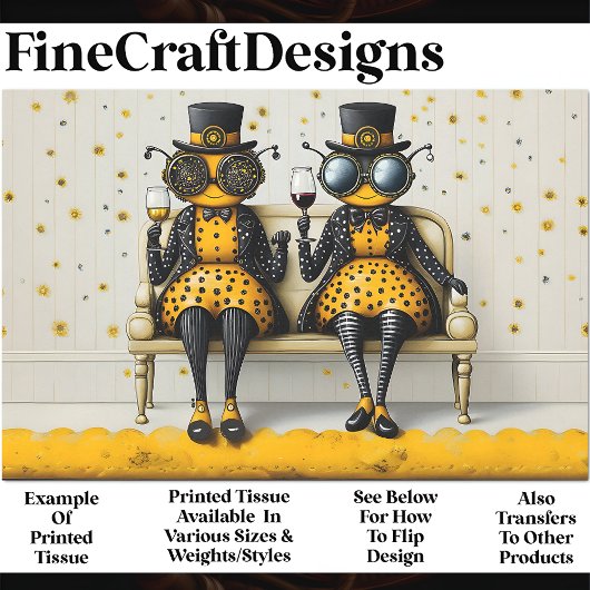 スティームパンククイーンビーズ+ワインAM7デコパージュ 薄葉紙