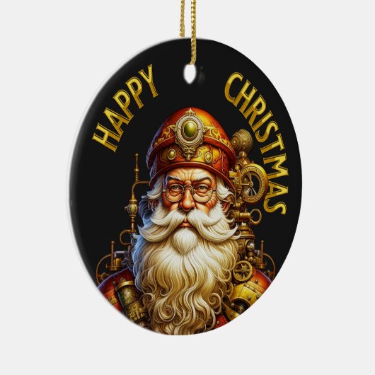 スティームパンククリスマスサンタ セラミックオーナメント (右)
