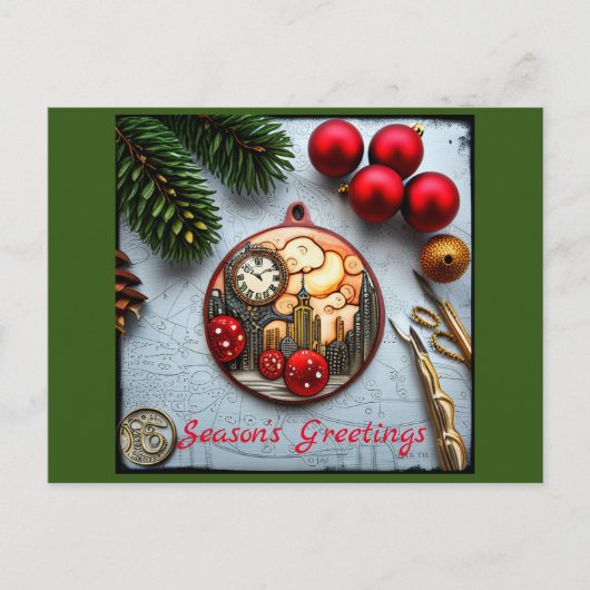 スティームパンククリスマス ポストカード (正面)