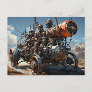 スティームパンククロスカントリーカーレース ポストカード