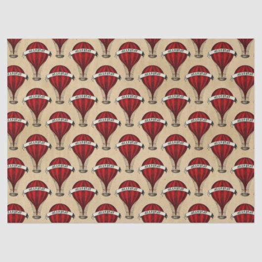 スティームパンククールバルーンパターンのタイル 薄葉紙 (正面)