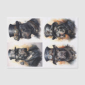 スティームパンクケインコルソコラージュ1デコページ紙 薄葉紙 (正面)