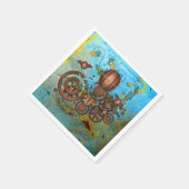 スティームパンクコラージアクアカッパーカクテルナプキンス スタンダードカクテルナプキン (角)