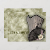 スティームパンクコルセットとファンゴシック結婚ズ 招待状 (正面/裏面)