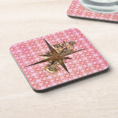 スティームパンクコンパススター懸命プラスチックコースター コースター (左側)