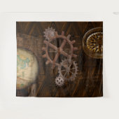 スティームパンクコーグス、ギア&スケルトン鍵 タペストリー (正面(横))