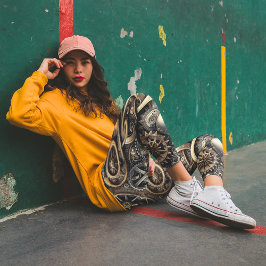 スティームパンクコーグ&ギアパターン レギンス