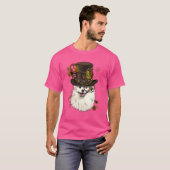 スティームパンクゴシックアメリカンEskimo犬の動物顔D Tシャツ (正面フル)