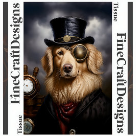 スティームパンクゴールデンレトリエバーハットデクページR 138 薄葉紙