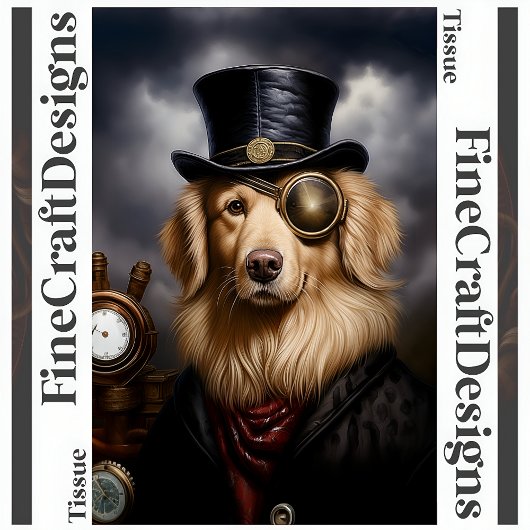 スティームパンクゴールデンレトリエバーハットデクページR 138 薄葉紙