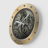スティームパンクサブマリンPorthole Krakenジャイアントタコ ラージ壁時計 (傾斜)
