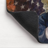 スティームパンクサム愛国米国国旗のデザイン マウスパッド (コーナー)