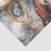 スティームパンクサンタクロース時計製造と雪の木 薄葉紙 (詳細)