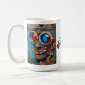 スティームパンクザティンマンポートレートwith引用文 コーヒーマグカップ (左)