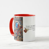 スティームパンクザティンマンポートレートwith引用文 マグカップ (正面左)