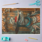 スティームパンクシェリフアリゲーターデコページ 薄葉紙 (クラフト)