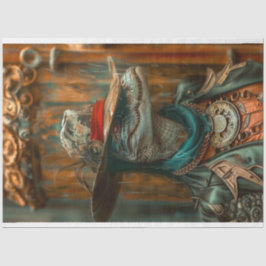 スティームパンクシェリフアリゲーターデコページ 薄葉紙