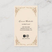 スティームパンクシザーズヴィンテージダマスク美容師 ロイヤリティカード (裏面)