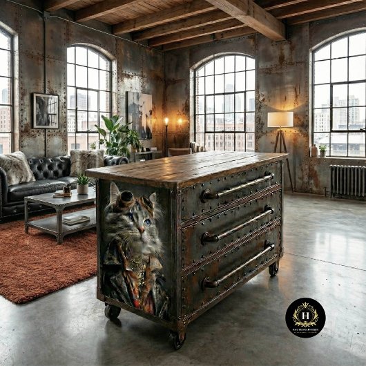 スティームパンクシルバータブビーキャットデカップクラフト紙 薄葉紙