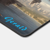 スティームパンクシースケープの未来的な城塞 デスクマット (コーナー)