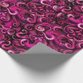 スティームパンクシーライフピンクタコ触手 ラッピングペーパー (角)