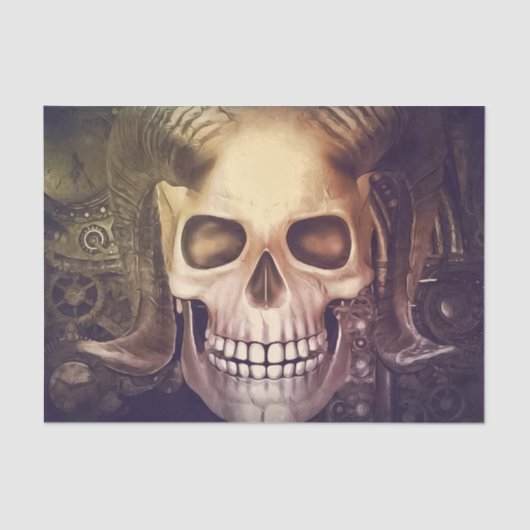 スティームパンクスカルとホーンとギア 薄葉紙 (正面)