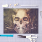 スティームパンクスカルとホーンとギア 薄葉紙 (クラフト)