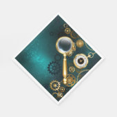 スティームパンクスタイルの拡大鏡 スタンダードランチョンナプキン (角)