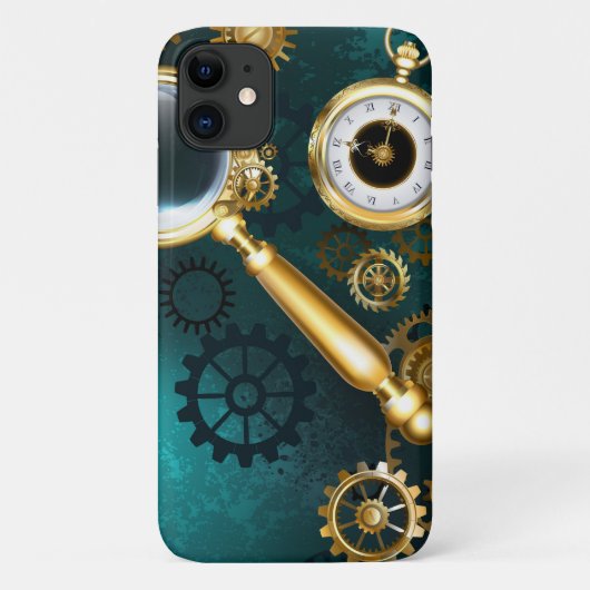 スティームパンクスタイルの拡大鏡 Case-Mate iPhoneケース (裏面)
