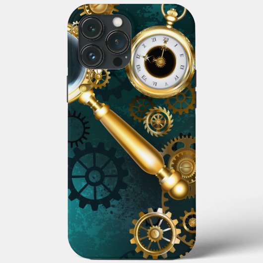 スティームパンクスタイルの拡大鏡 Case-Mate iPhoneケース (裏面)
