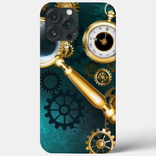 スティームパンクスタイルの拡大鏡 Case-Mate iPhoneケース (裏面)