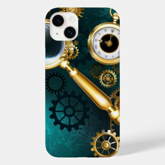 スティームパンクスタイルの拡大鏡 Case-Mate iPhoneケース (裏面)