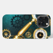 スティームパンクスタイルの拡大鏡 iPhoneケース (裏面横)