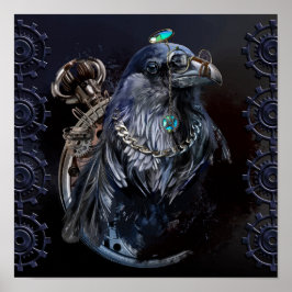 スティームパンクスタイル。水彩スケッチ ポスター