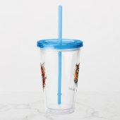 スティームパンクタイガーとバライラストレーション。 アクリルタンブラー (右)