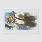 スティームパンクタイガーゴルファー水の色BY7 Decopage 薄葉紙 (正面)