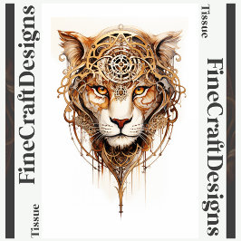 スティームパンクタイガーメタリックホイールデカップージL 136 薄葉紙