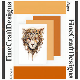 スティームパンクタイガー金属製ホイールデコパージュR 136 ラッピングペーパーシート