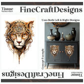 スティームパンクタイガー金属製ホイールデコパージュR 136 薄葉紙